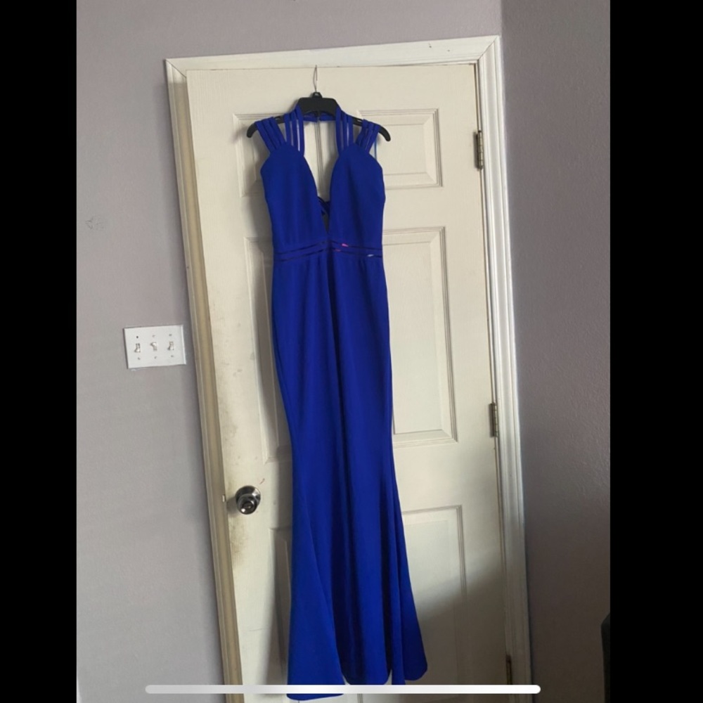 Xtaren Maxi Dress. Color: Cobalt Blue. Size: Medium.